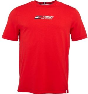 Tommy Hilfiger ESSENTIAL BIG LOGO TEE Pánske tričko, červená, veľkosť