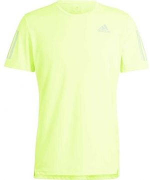 adidas OWN THE RUN TEE Pánske bežecké tričko, reflexný neón, veľkosť