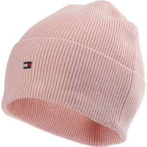 Tommy Hilfiger ESSENTIAL FLAG BEANIE Dámska zimná čiapka, ružová, veľkosť