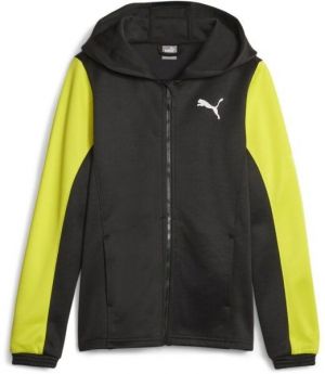 Puma FIT FULL-ZIP DK Chlapčenská bunda, čierna, veľkosť