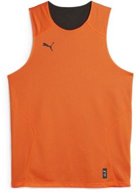 Puma HOOPS TEAM REVERSE PRACTICE JERSEY Pánsky basketbalový dres, oranžová, veľkosť