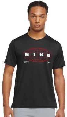 Nike NP DF HPR DRY TOP SS GFX Pánske tréningové tričko, čierna, veľkosť