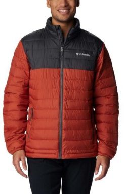 Columbia POWDER LITE JACKET Pánska zimná bunda, červená, veľkosť