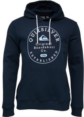 Quiksilver CIRCLE TRIM HOOD Pánska mikina, tmavo modrá, veľkosť