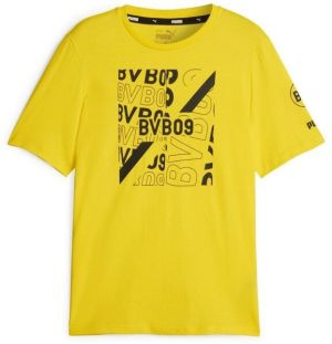 Puma BVB FTBLCORE GRAPHIC TEE Pánske tričko, žltá, veľkosť