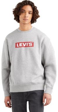 Levi's® T3 RELAXED GRAPHIC CREW Pánska mikina, sivá, veľkosť