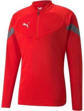 Puma TEAMFINAL TRAINING 1/4 ZIP TOP Pánska športová mikina, červená, veľkosť