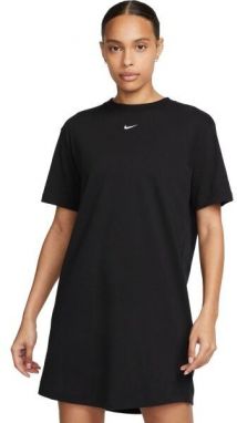 Nike NSW ESSNTL SS DRESS TSHRT Dámske šaty, čierna, veľkosť