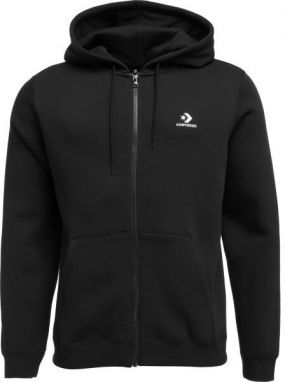 Converse CLASSIC UNI FIT LEFT CHEST STAR CHEV EMB FULL ZIP HOODIE BB Pánska mikina, čierna, veľkosť