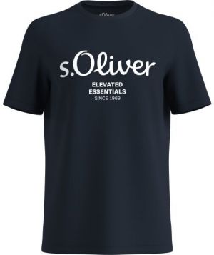 s.Oliver LOGO T-NOOS Pánske tričko, tmavo modrá, veľkosť