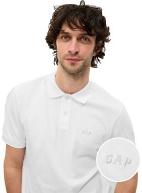 GAP LOGO Pánske tričko polo, biela, veľkosť