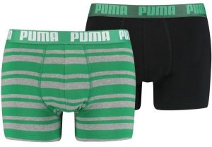 Puma HERITAGE STRIPE BOXER 2P Pánske boxerky, zelená, veľkosť