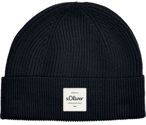 s.Oliver RL BEANIE Pánska čiapka, tmavo modrá, veľkosť