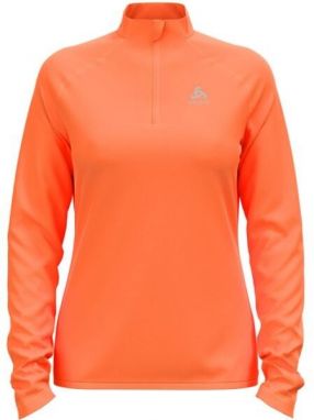 Odlo MIDLAYER 1/2 ZIP CARVE LIGHT Dámska funkčná mikina, oranžová, veľkosť