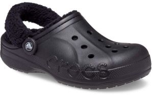 Crocs BAYA LINED FUZZ STRAP CLOG Unisex šľapky, čierna, veľkosť 39/40