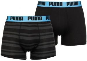 Puma HERITAGE STRIPE BOXER 2P Pánske boxerky, čierna, veľkosť