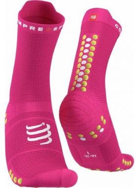 Compressport PRO RACING SOCK v4.0 RUN HIGH Bežecké ponožky, ružová, veľkosť