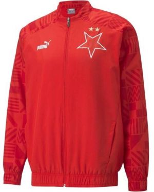 Puma SKS PREMATCH JACKET Pánska futbalová bunda, červená, veľkosť