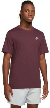 Nike SPORTSWEAR CLUB Pánske tričko, vínová, veľkosť
