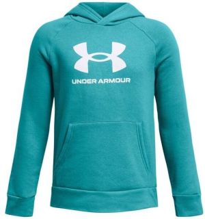 Under Armour RIVAL FLEECE BL HOODIE Chlapčenská mikina, tyrkysová, veľkosť