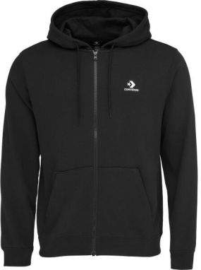 Converse CLASSIC UNI FIT LEFT CHEST STAR CHEV EMB FULL ZIP HOODIE BB Pánska mikina, čierna, veľkosť