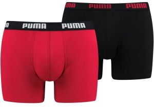 Puma BASIC BOXER 2P Pánske boxerky, červená, veľkosť