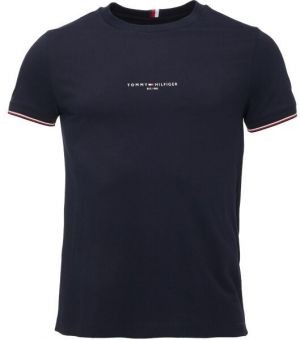 Tommy Hilfiger TOMMY LOGO TIPPED Pánske tričko, tmavo modrá, veľkosť