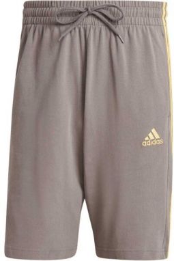 adidas ESSENTIALS SINGLE JERSEY 3-STRIPES SHORTS Pánske kraťasy, sivá, veľkosť