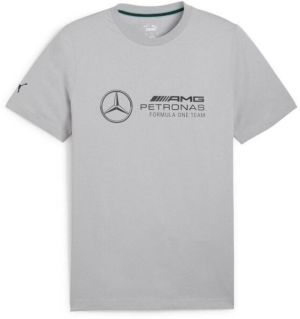 Puma MERCEDES-AMG PETRONAS F1 ESSENTIALS LOGO TEE Pánske tričko, sivá, veľkosť