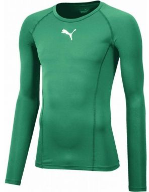 Puma LIGA BASELAYER TEE LS Pánske funkčné tričko, zelená, veľkosť