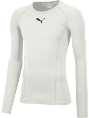 Puma LIGA BASELAYER TEE LS Pánske funkčné tričko, biela, veľkosť