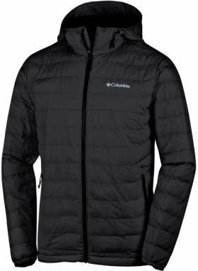 Columbia POWDER LITE HOODED JACKET Pánska zimná bunda, čierna, veľkosť