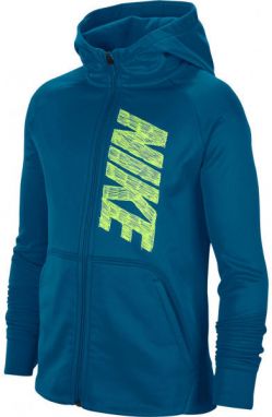 Nike THERMA GFX FZ HOODIE B Chlapčenská mikina, tyrkysová, veľkosť