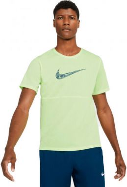 Nike BREATHE RUN TOP SS WR GX M Pánske bežecké tričko, svetlo zelená, veľkosť