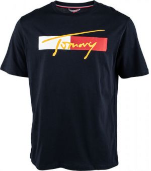 Tommy Hilfiger DROP SHOULDER TEE Pánske tričko, tmavo modrá, veľkosť