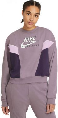 Nike NSW HERITAGE CREW FLC W Dámska mikina, fialová, veľkosť