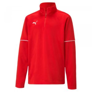 Puma TEAMGOAL 1 4 ZIP TOP CORE JR Chlapčenská mikina, červená, veľkosť