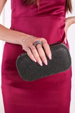 Čierna spoločenská clutch kabelka Rosa