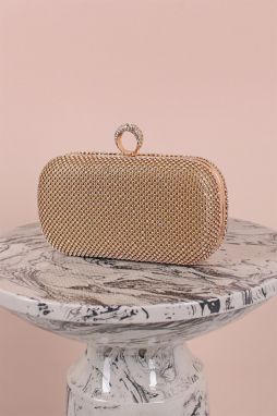 Zlatá spoločenská clutch kabelka Rosa