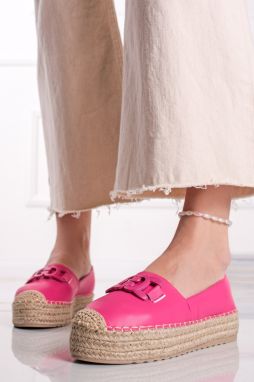 Fuchsiové platformové espadrilly Teresa