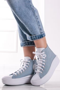 Svetlomodré vysoké tenisky na platforme Chuck Taylor All Star Move CX Platform