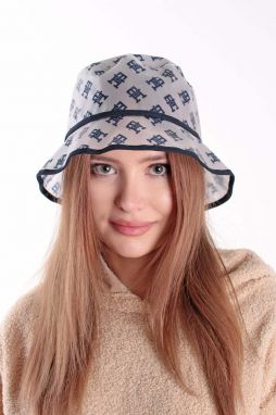 Modro-biely klobúk TH Monogram Water Repellent Bucket Hat