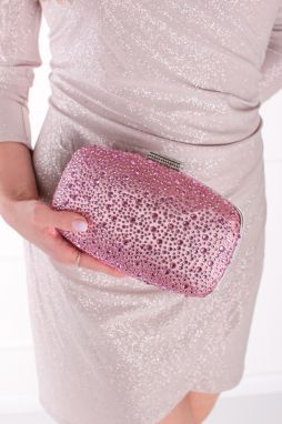 Ružová spoločenská clutch kabelka Danae