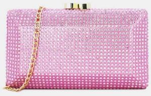 Ružová spoločenská clutch kabelka Dara