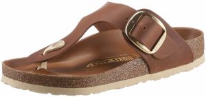 BIRKENSTOCK Žabky 'Gizeh'  hnedá / zlatá