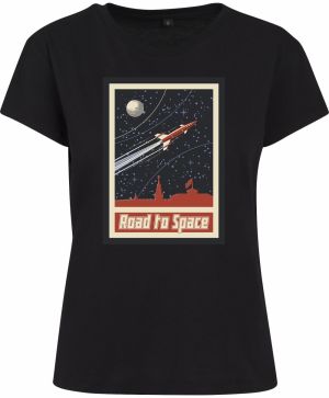 Merchcode Tričko 'Road To Space'  béžová / hrdzavo červená / čierna