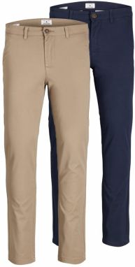 JACK & JONES Chino nohavice 'Marco'  béžová / tmavomodrá