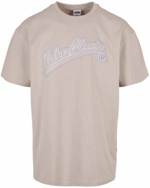 Urban Classics Tričko 'Baseball'  béžová / fialová