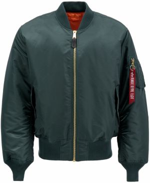 ALPHA INDUSTRIES Prechodná bunda 'MA-1'  kaki / oranžová