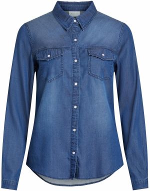 VILA Blúzka 'Bista'  modrá denim